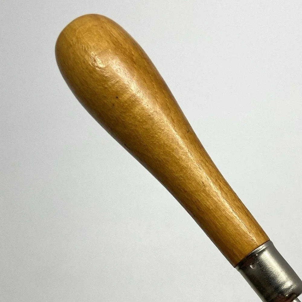 Vintage Latch Hook Rug Carpet Yarn Tool with Wood Handle Stamped Made in England